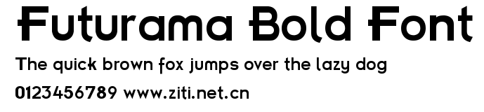 Futurama Bold Font.ttf字體轉換器圖片