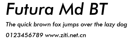 Futura Md BT.ttf字體轉換器圖片