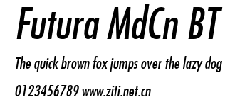 Futura MdCn BT.ttf字體轉換器圖片