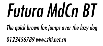 Futura MdCn BT.ttf字體轉換器圖片