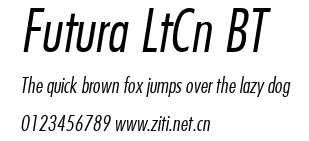 Futura LtCn BT.ttf字體轉換器圖片