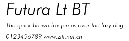 Futura Lt BT.ttf字體轉換器圖片