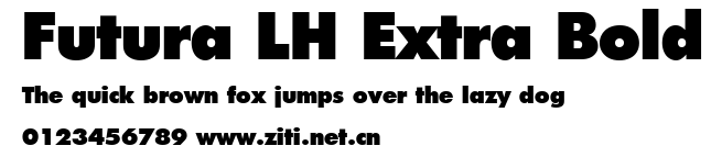 Futura LH Extra Bold.ttf字體轉換器圖片