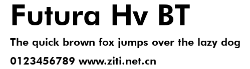 Futura Hv BT.ttf字體轉換器圖片