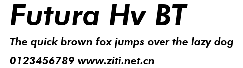 Futura Hv BT.ttf字體轉換器圖片