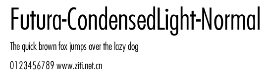 Futura-CondensedLight-Normal.ttf字體轉換器圖片