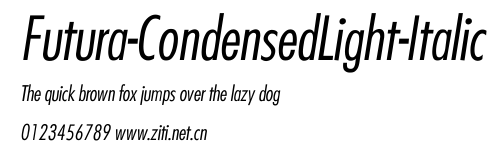 Futura-CondensedLight-Italic.ttf字體轉換器圖片