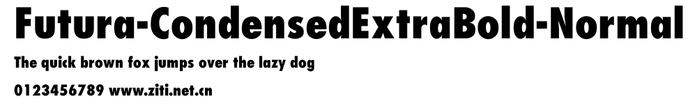 Futura-CondensedExtraBold-Normal.ttf字體轉換器圖片