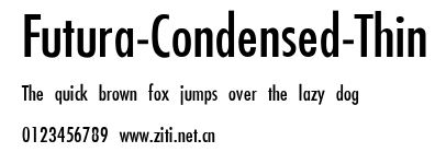 Futura-Condensed-Thin.ttf字體轉換器圖片