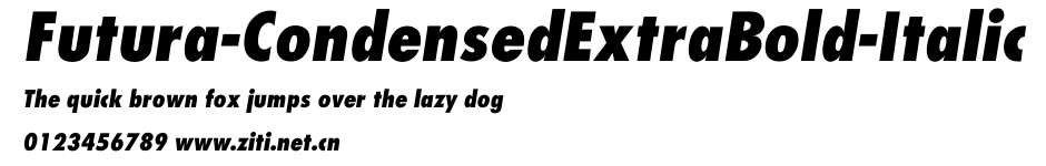 Futura-CondensedExtraBold-Italic.ttf字體轉換器圖片