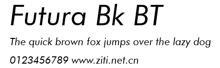 Futura Bk BT.ttf字體轉換器圖片