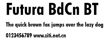 Futura BdCn BT.ttf字體轉換器圖片
