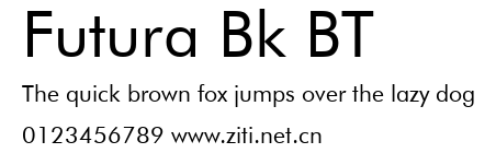 Futura Bk BT.ttf字體轉換器圖片