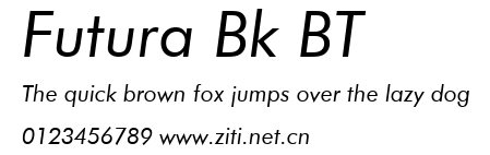 Futura Bk BT.ttf字體轉換器圖片
