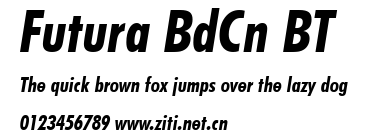 Futura BdCn BT.ttf字體轉換器圖片