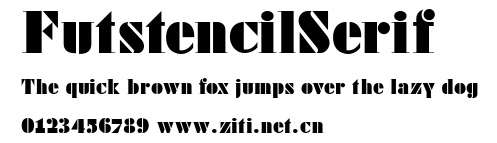 FutstencilSerif.ttf字體轉換器圖片