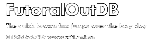 FutoralOutDB.ttf字體轉換器圖片