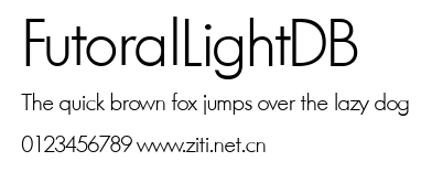 FutoralLightDB.ttf字體轉換器圖片