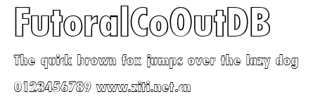 FutoralCoOutDB.ttf字體轉換器圖片