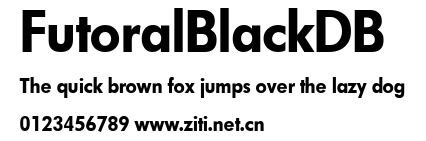 FutoralBlackDB.ttf字體轉換器圖片