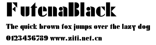 FutenaBlack.ttf字體轉換器圖片