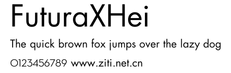 FuturaXHei.ttf字體轉換器圖片
