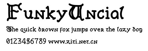 FunkyUncial.ttf字體轉換器圖片