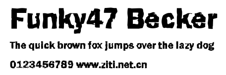 Funky47 Becker.ttf字體轉換器圖片