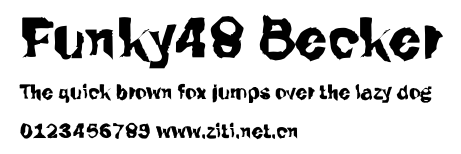 Funky48 Becker.ttf字體轉換器圖片