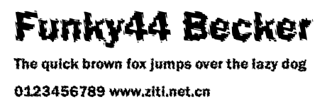 Funky44 Becker.ttf字體轉換器圖片