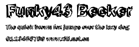 Funky43 Becker.ttf字體轉換器圖片