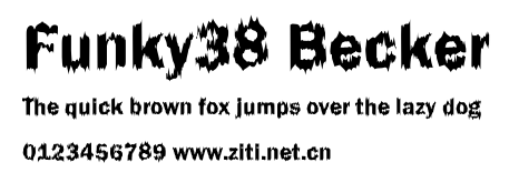 Funky38 Becker.ttf字體轉換器圖片