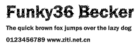 Funky36 Becker.ttf字體轉換器圖片