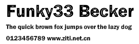 Funky33 Becker.ttf字體轉換器圖片