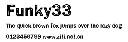 Funky33.ttf字體轉換器圖片