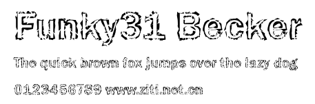 Funky31 Becker.ttf字體轉換器圖片
