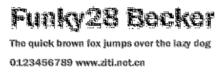 Funky28 Becker.ttf字體轉換器圖片