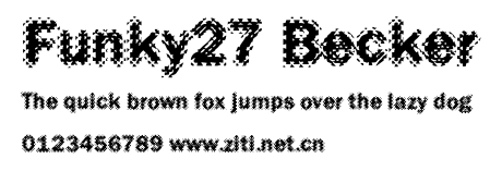 Funky27 Becker.ttf字體轉換器圖片