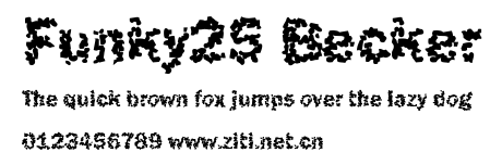 Funky25 Becker.ttf字體轉換器圖片