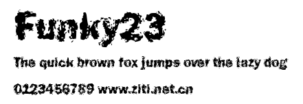 Funky23.ttf字體轉換器圖片
