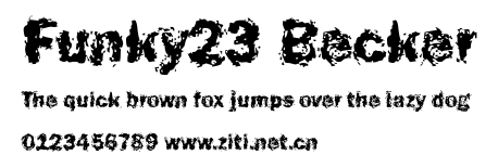Funky23 Becker.ttf字體轉換器圖片