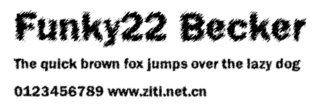 Funky22 Becker.ttf字體轉換器圖片