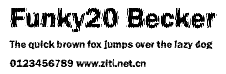 Funky20 Becker.ttf字體轉換器圖片
