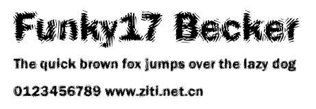 Funky17 Becker.ttf字體轉換器圖片