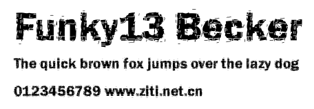Funky13 Becker.ttf字體轉換器圖片