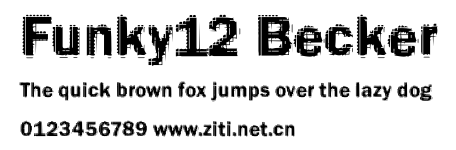 Funky12 Becker.ttf字體轉換器圖片