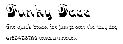 Funky Face.ttf字體轉換器圖片