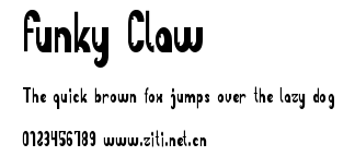 Funky Claw.ttf字體轉換器圖片