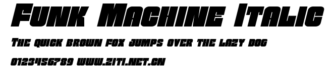 Funk Machine Italic.ttf字體轉換器圖片