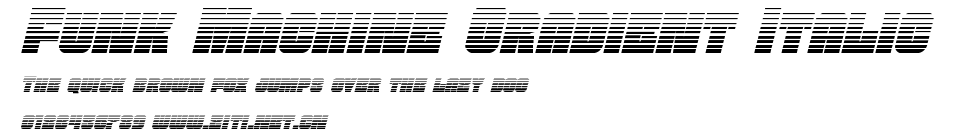 Funk Machine Gradient Italic.ttf字體轉換器圖片